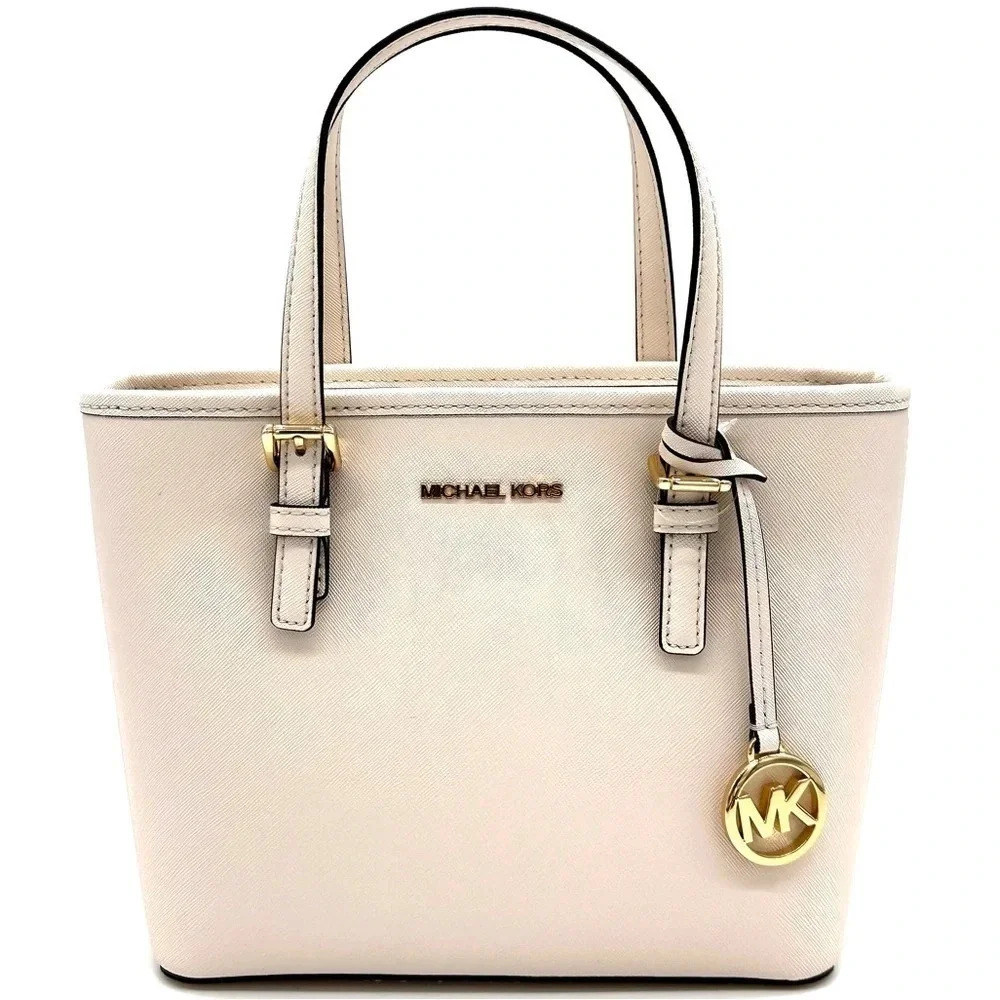 Michael Kors Jet Set Travel Extra-Small Top-Zip Tote Bag White (Nwt)